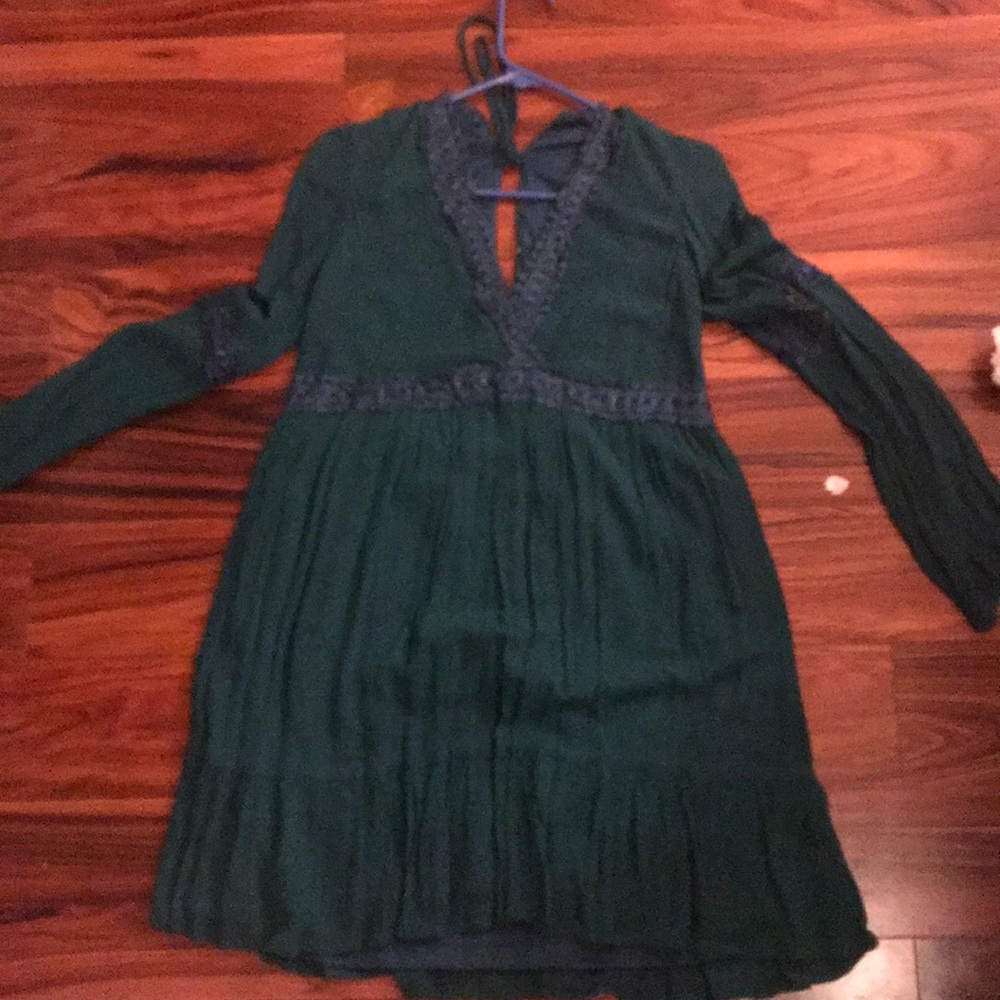 Green low front and back Dress